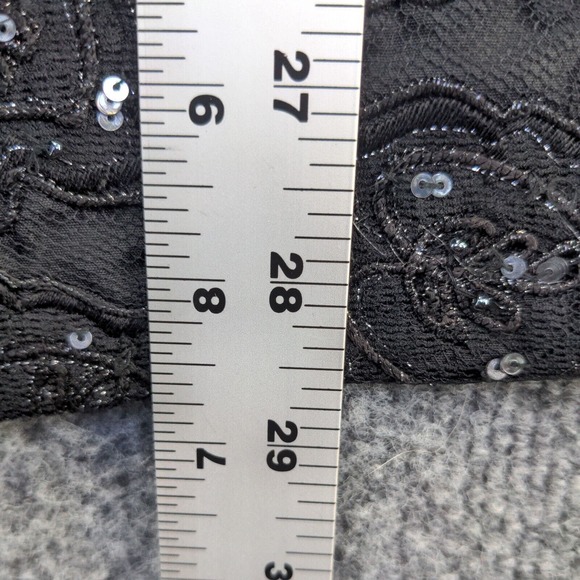 Tunique Women's Button Up Silk Blend Blouse Black Size 1X Floral Accents - Picture 9 of 11